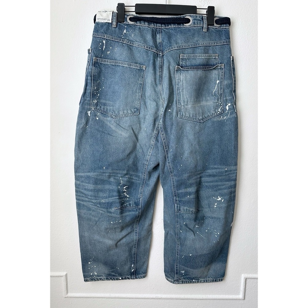 Free People We the Free Moxie Low Slung Pull On Barrel Jeans - Picture 2 of 5